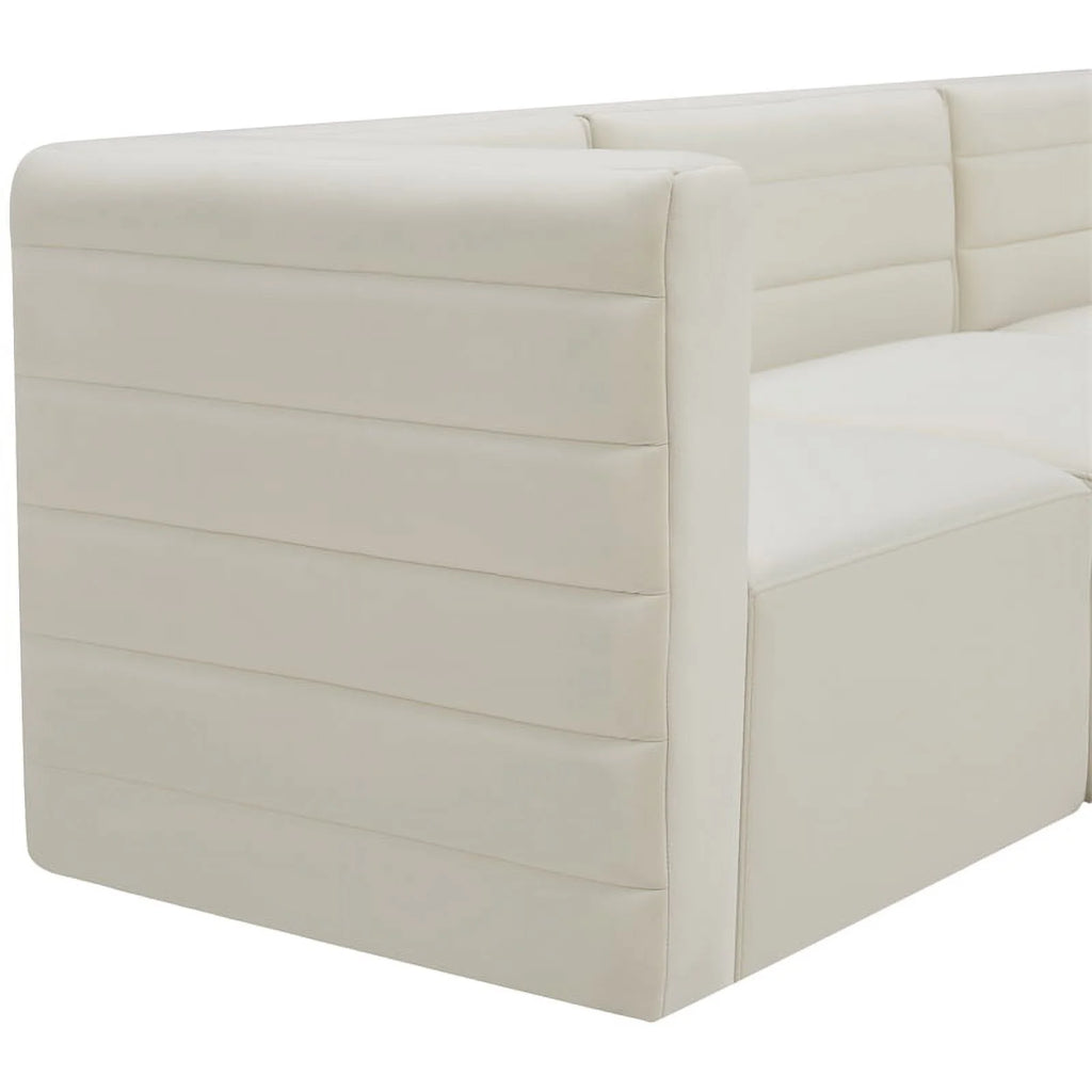 Cream Velvet Modular Sofa F963885