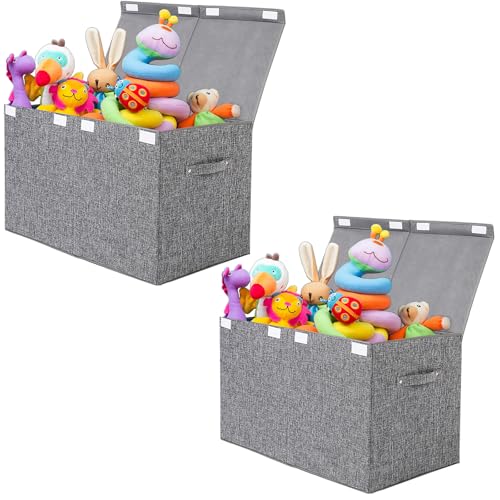 Large Flip-Top Lid Collapsible Toy Box Storage F16644