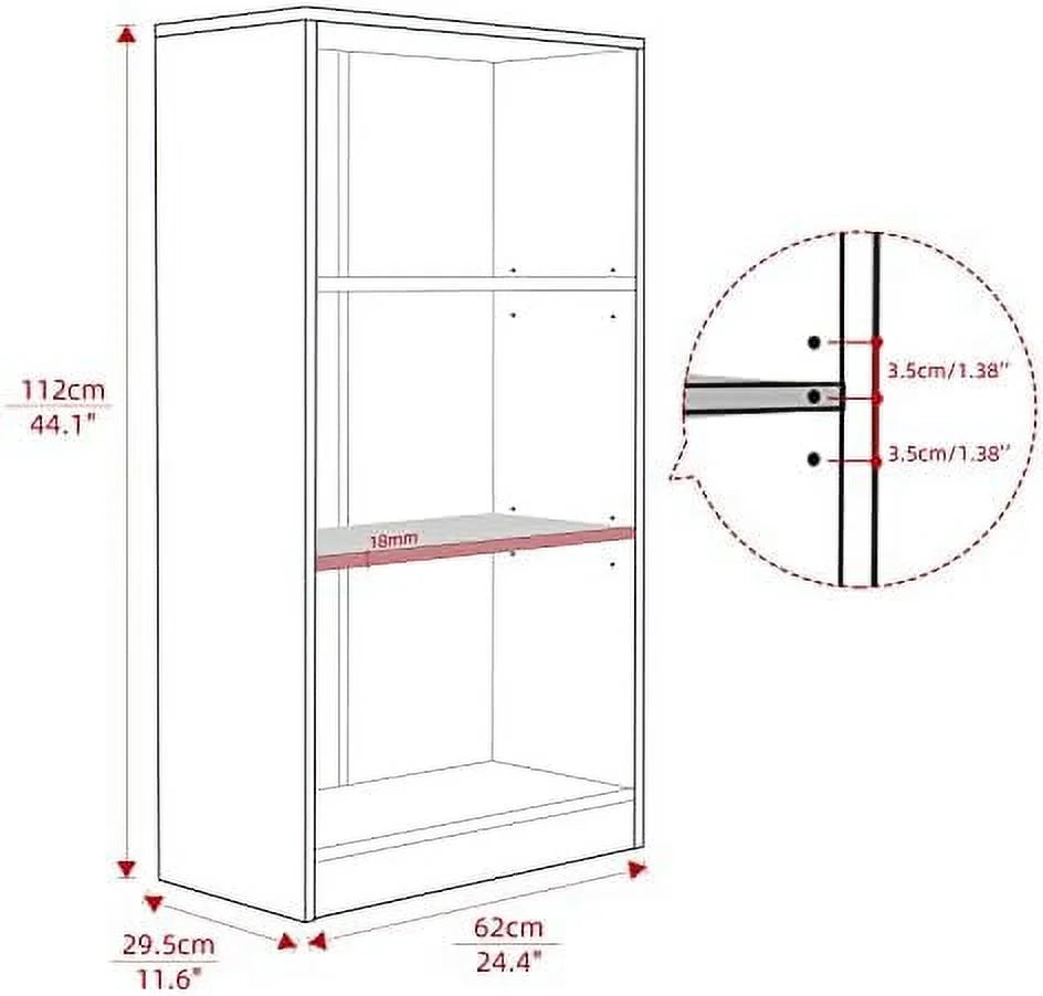 Wood 4-Layer Bookcase K568
