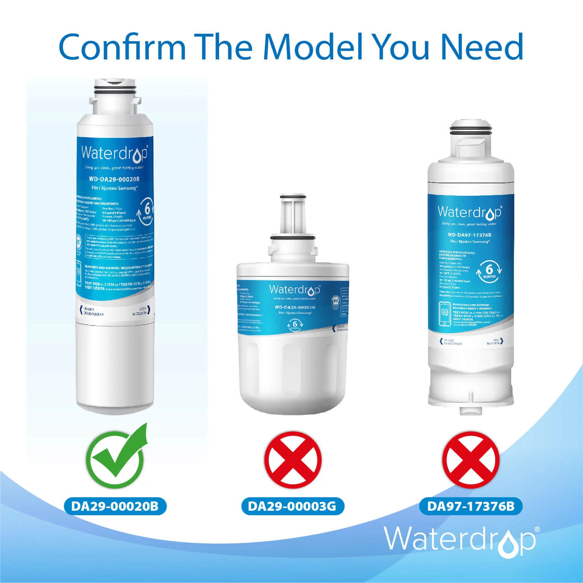 Refrigerator Water Filter, 2 Filters F53477
