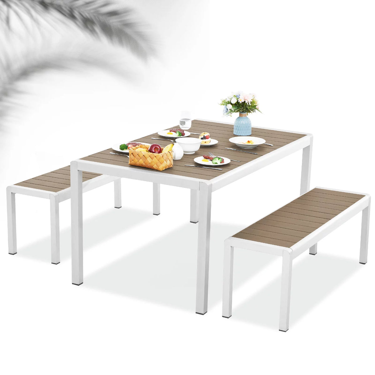 3PC Aluminium Outdoor Patio Furniture Set V7141