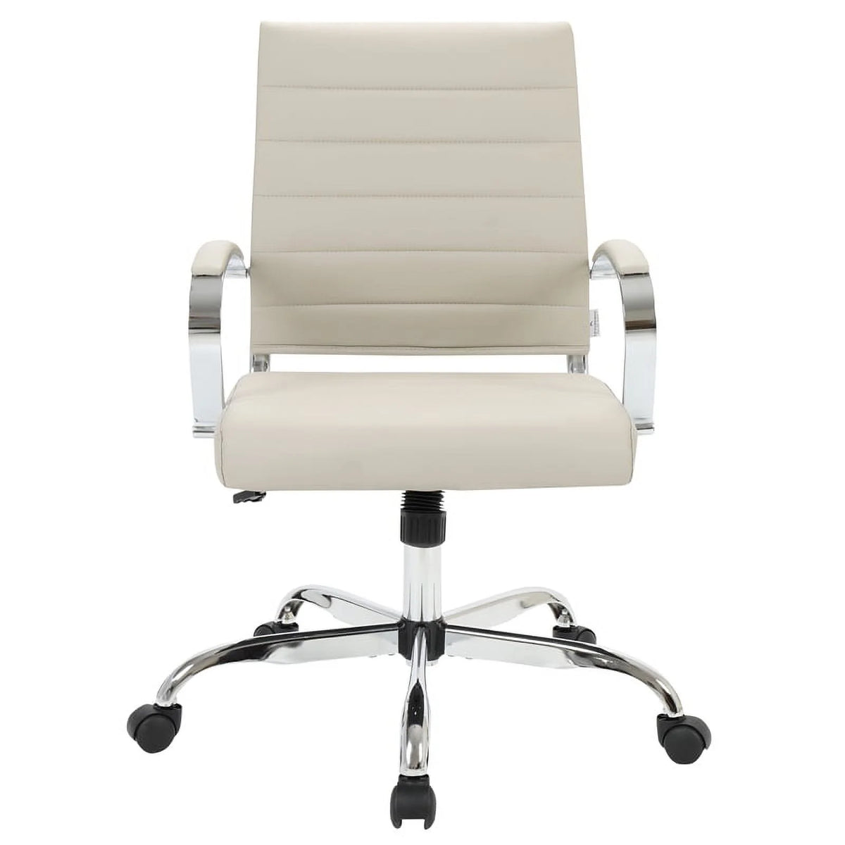 Tan Leatherette Swivel Office Chair Q287