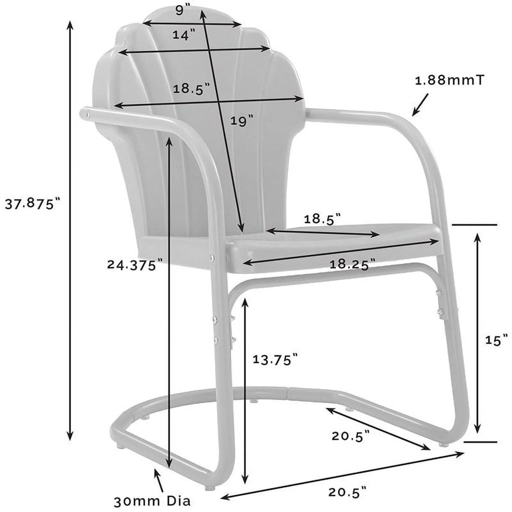 3 Piece Round Metal Patio Conversation Set L234039