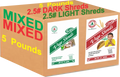 Mixed Light & Dark Vege Shreds 5 pounds Z53549