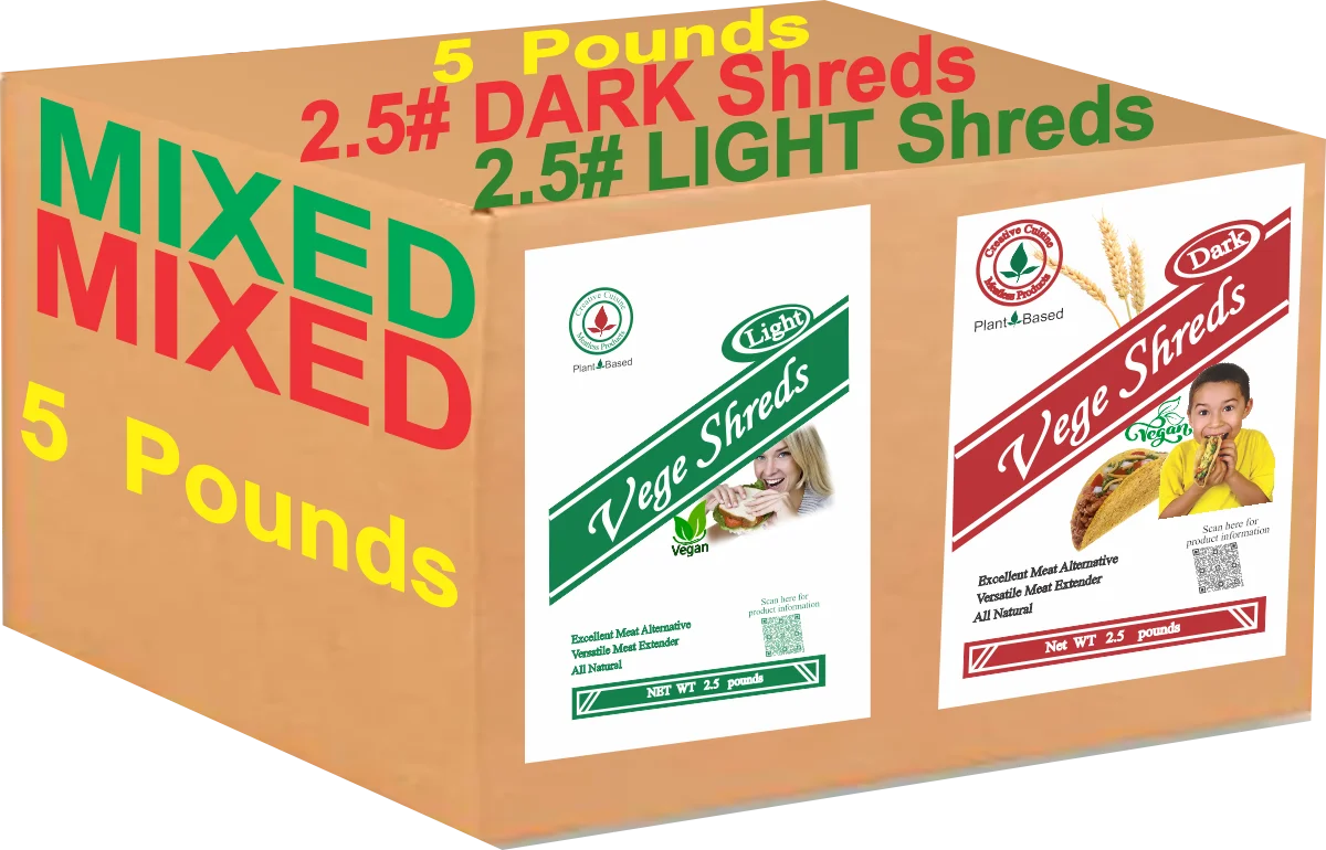 Mixed Light & Dark Vege Shreds 5 pounds Z53549