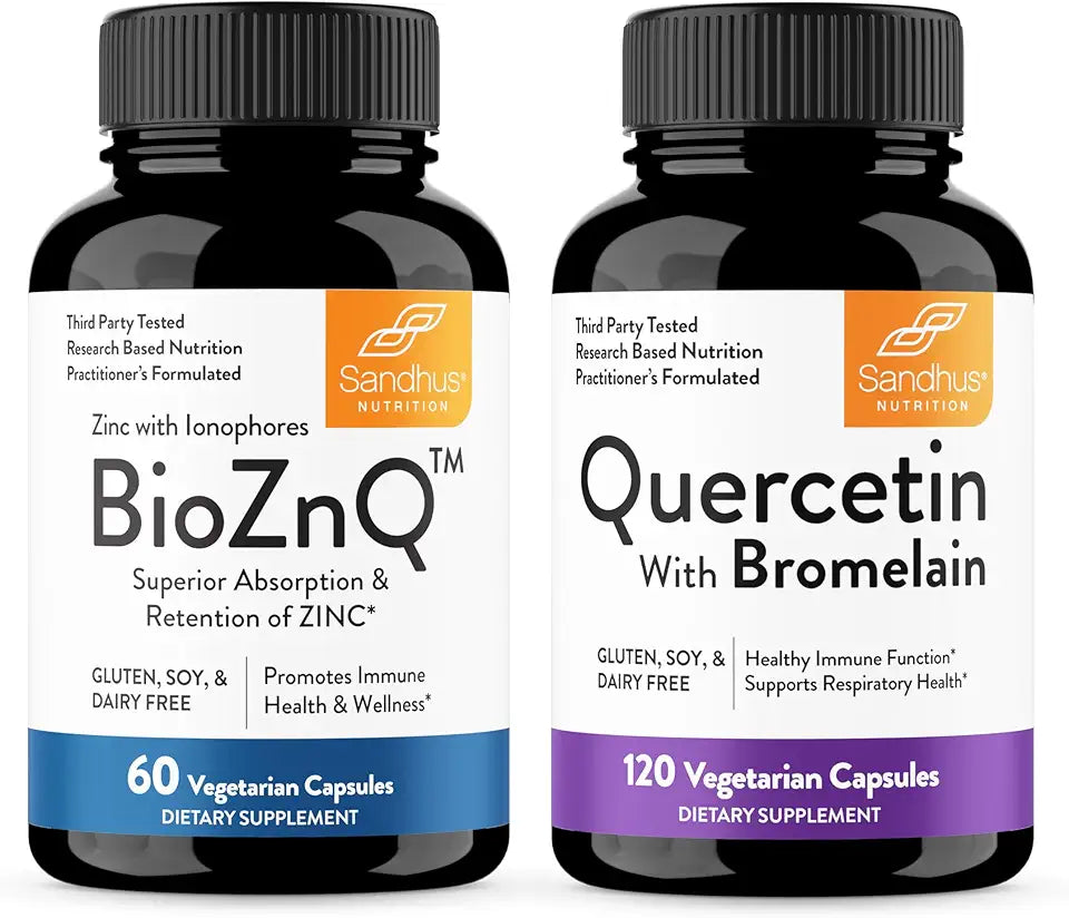 Zinc Supplement with Quercetin Bromelain Bioflavonoids Complex V11348