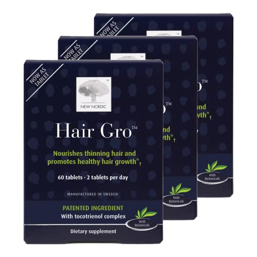 Biotin & Palm Fruit Extract Hair Growth Supplement Tablets 60 Count Pack of 3 X180698