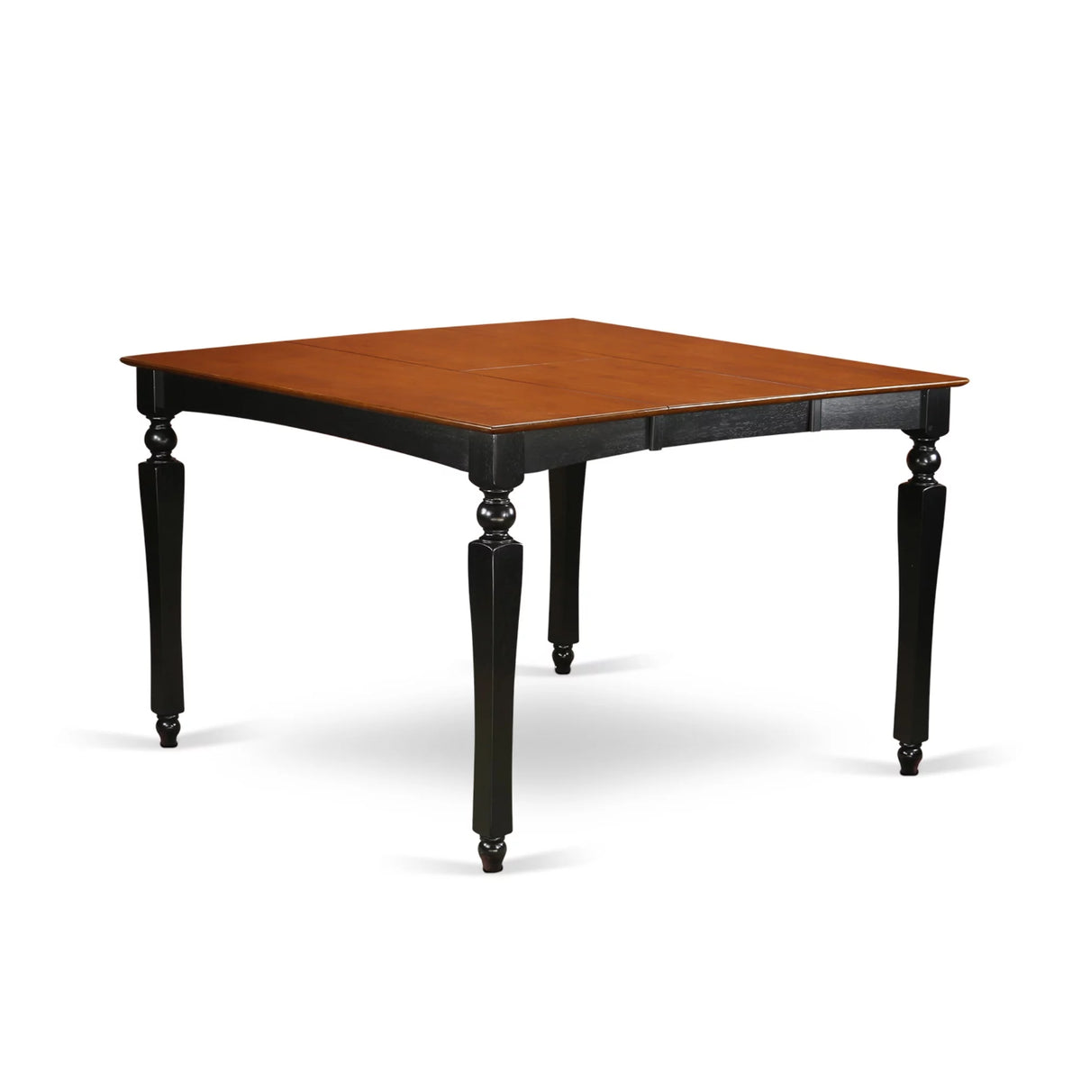 Black 54" Square Counter Height Dining Table with 18" Butterfly Leaf L948