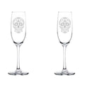 Set of 2 Glass Champagne Flutes 8 oz Stemmed H21198
