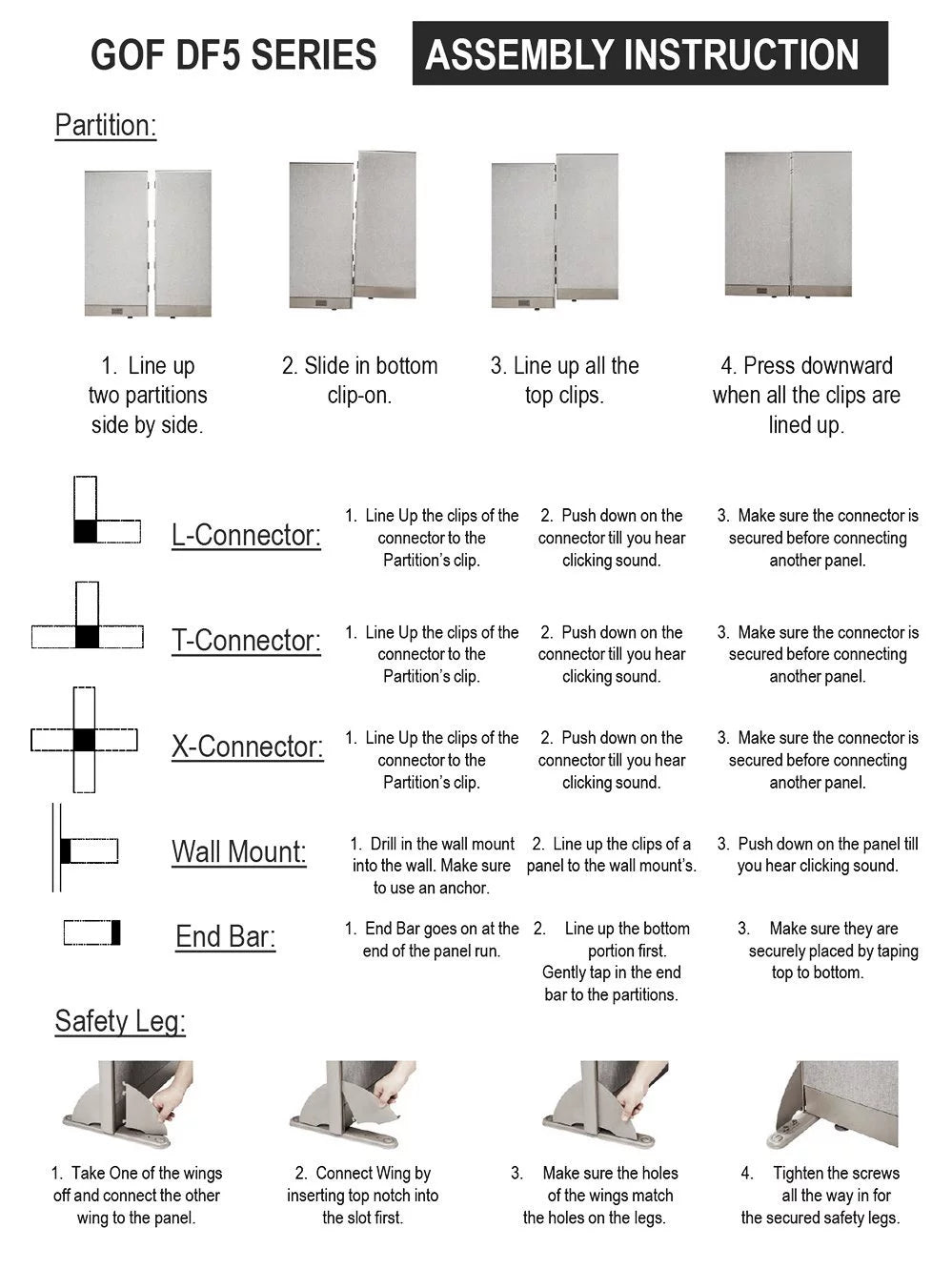 L-Shaped Office Partition I85186