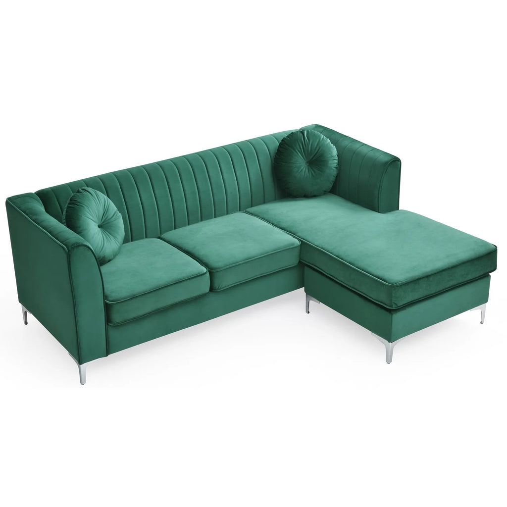Green Sofa Chaise F455