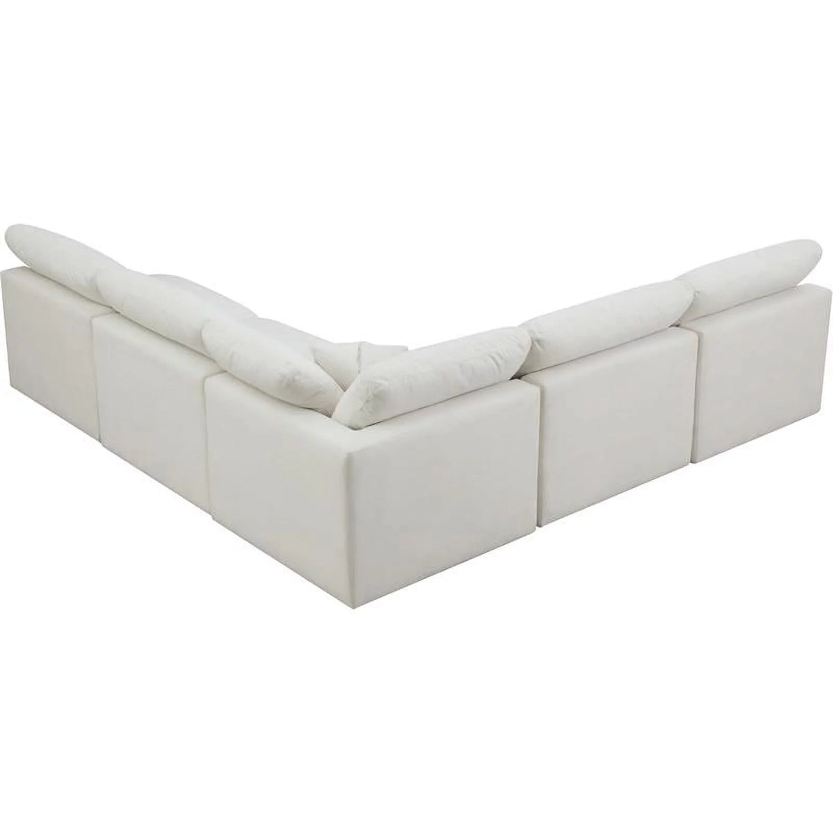 Cream Velvet Modular Sectional V303533