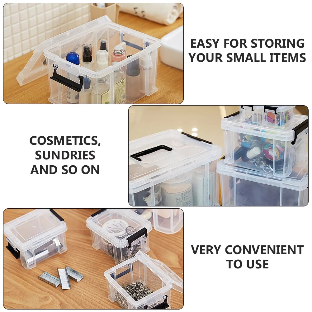 4Pcs Plastic Storage Box with Lid R244