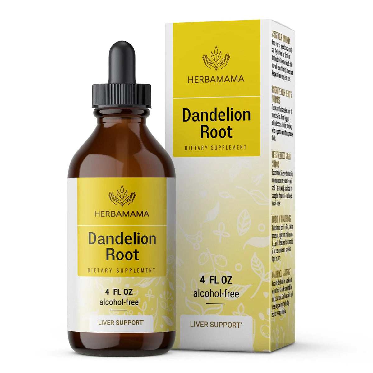 Organic Dandelion Root Liquid Extract Supplements 4 fl oz X3337