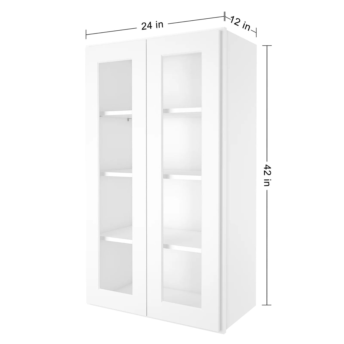 Shaker White Plywood Wall Kitchen Cabinet K183679