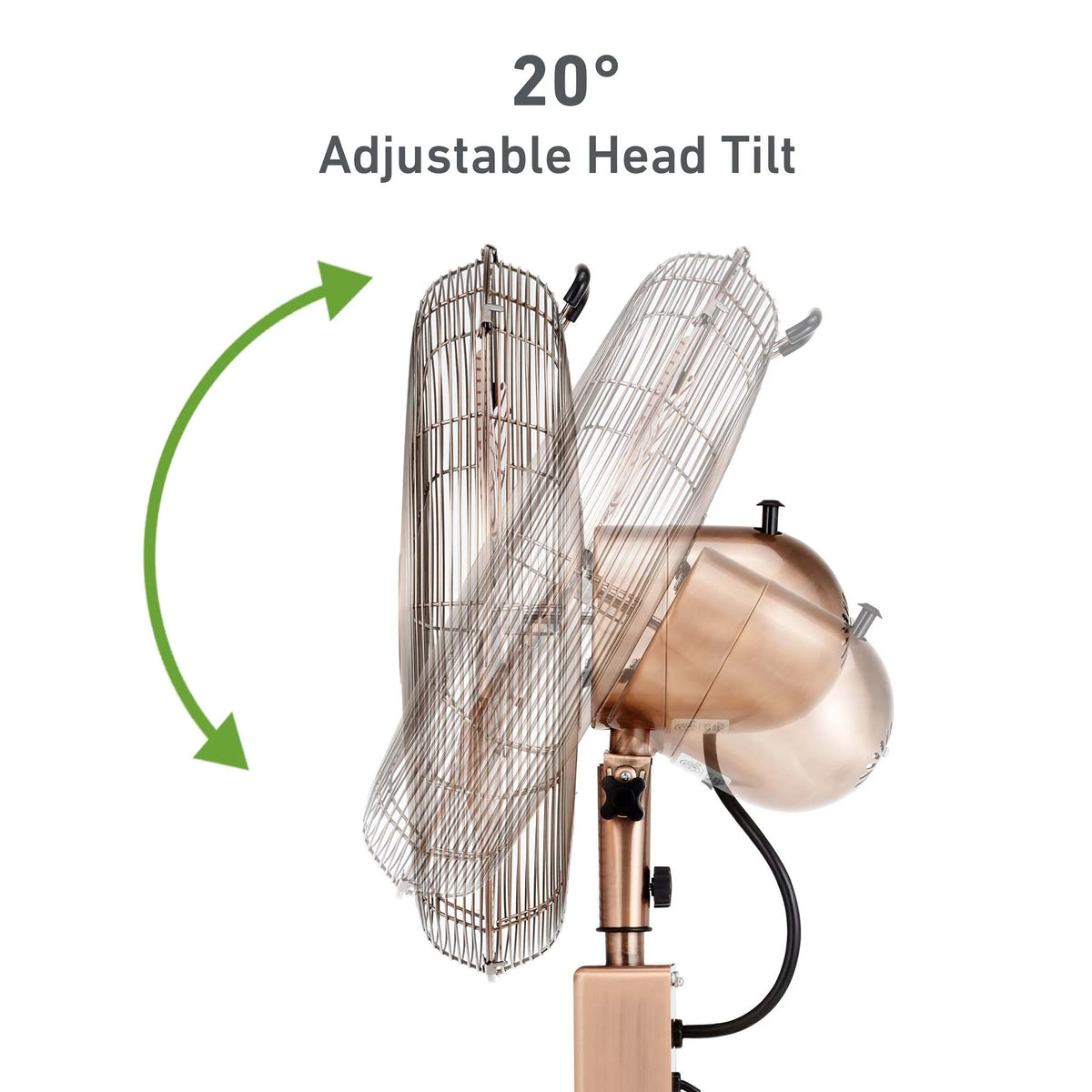 16" Digital Oscillating Metal Stand Fan V7503