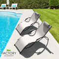 White Folding Patio Sunbeds C714326