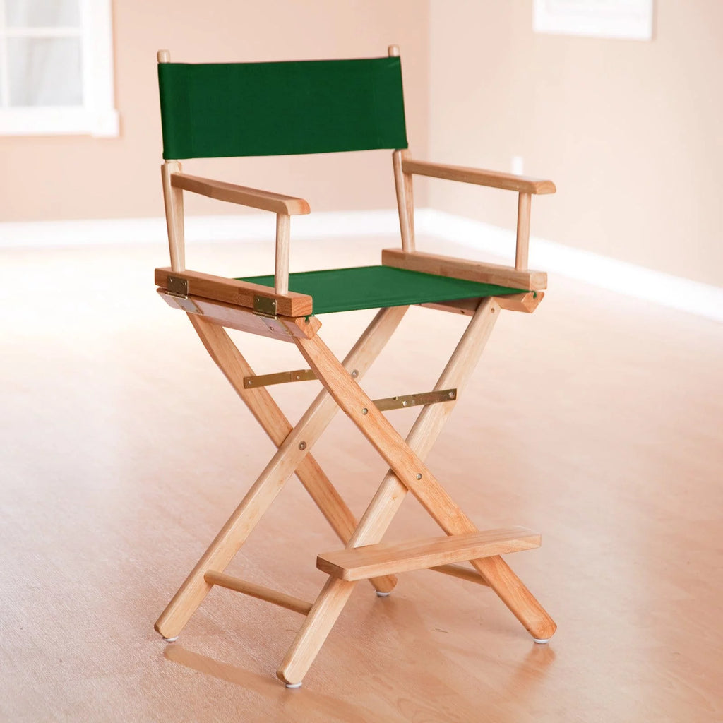 24 Inch Director's Chair Black Frame-Green Canvas L598