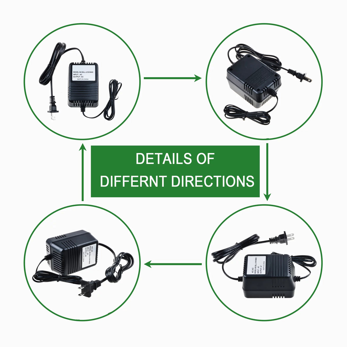 Compatible AC / DC Adapter Replacement 9V - 10 VAC Power Supply Cord Cable Charger L3222