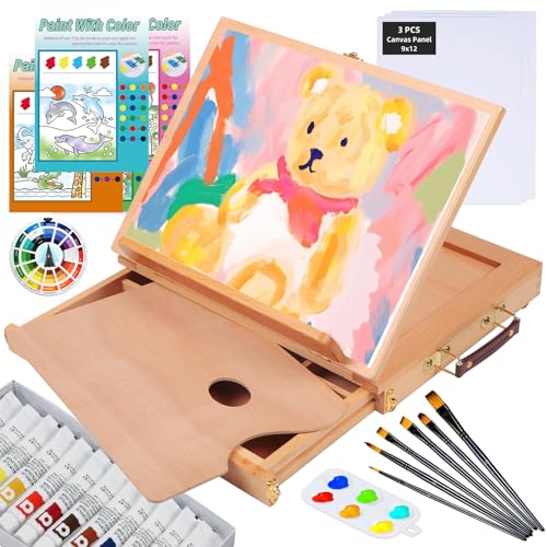 29 Pcs Acrylic Paint Set with Tabletop Easel L4032