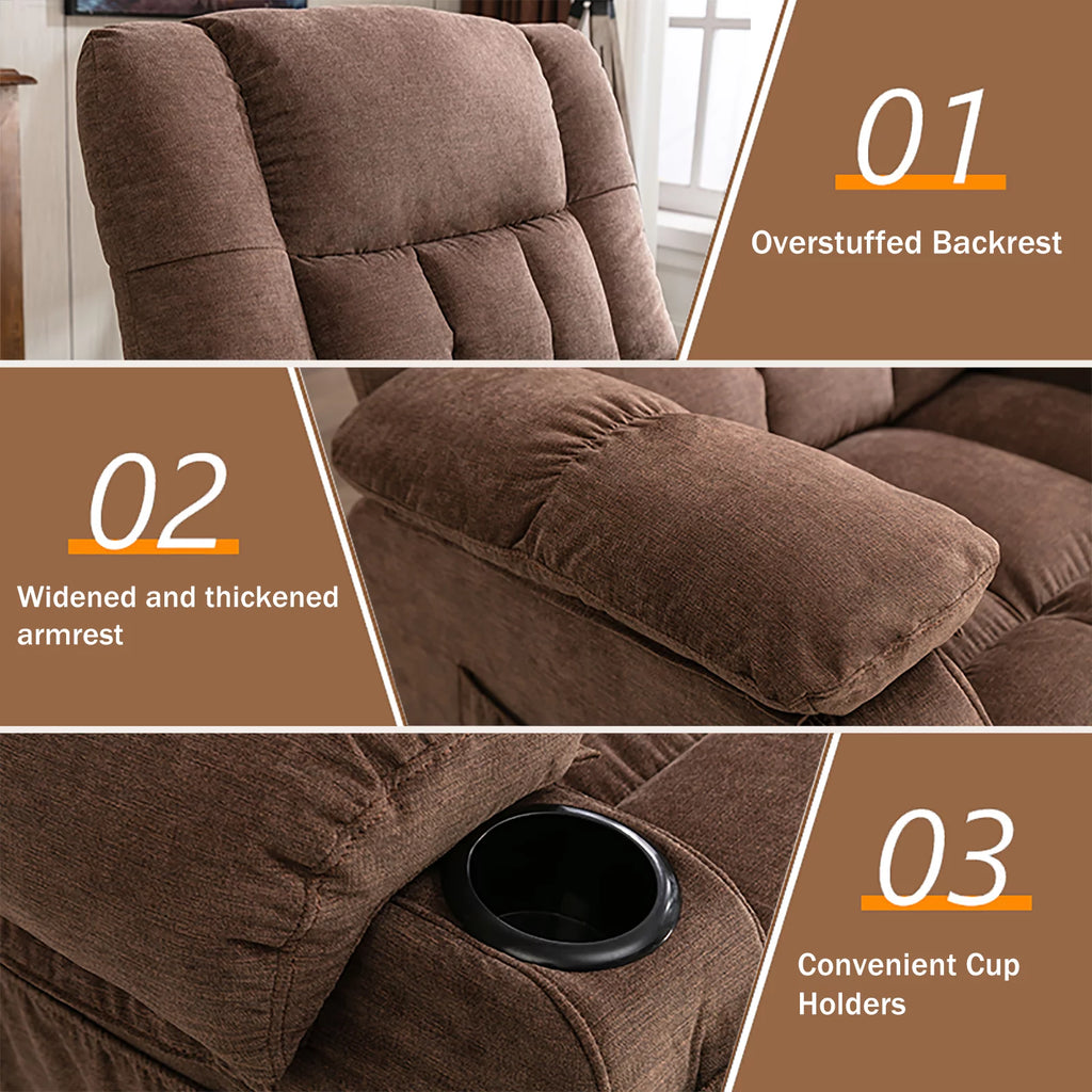 Power Lift Recliner Chair Sofa with Massage and Heat B532