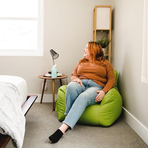 Black Bean Bag Chair with Drink Holder and Pocket F398