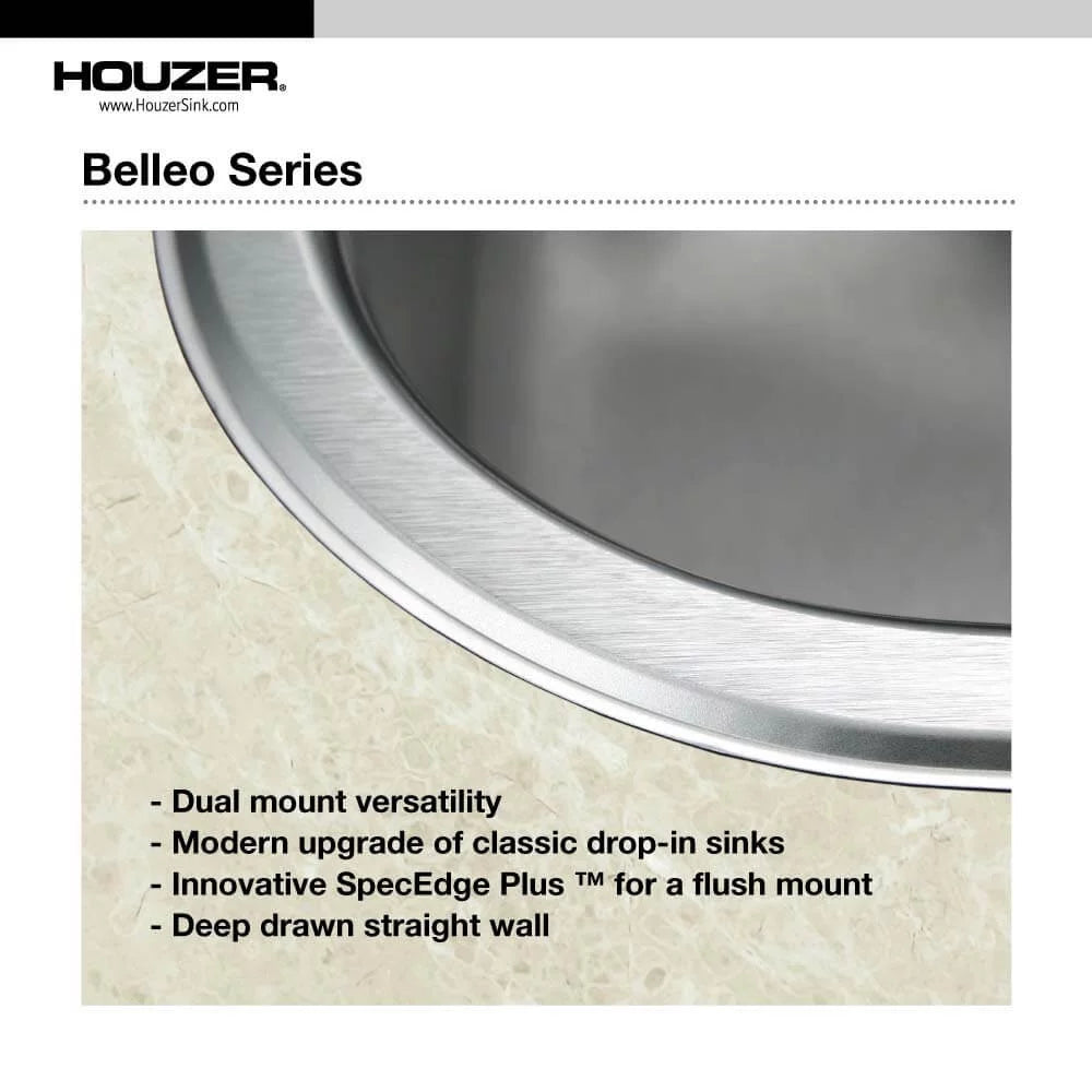 Stainless Steel Topmount Single Bowl Kitchen Sink W5205
