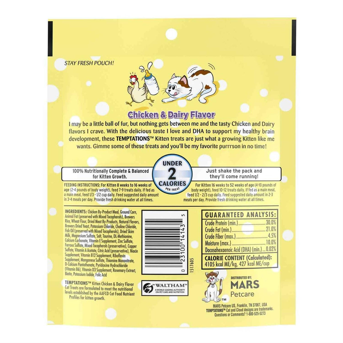Crunchy and Soft Kitten Treats Dairy Flavor F7753