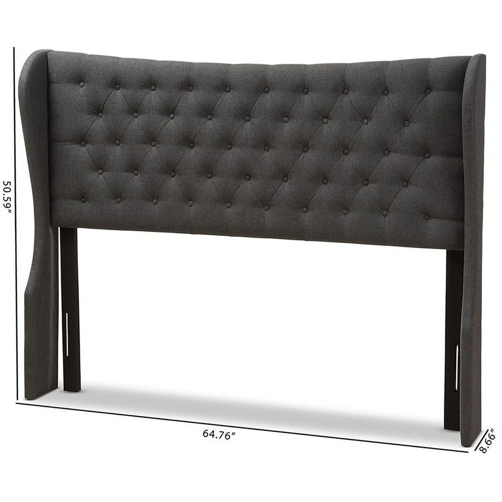 Queen Winged Panel Headboard in Dark Gray J177132