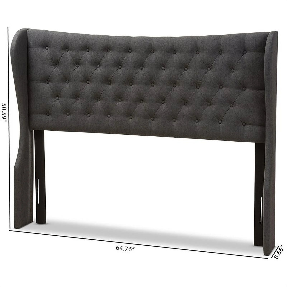 Queen Winged Panel Headboard in Dark Gray J177132