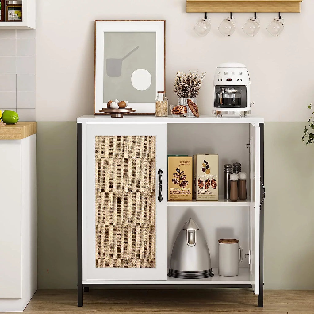 Rattan Cabinet with Doors and Shelves M4773