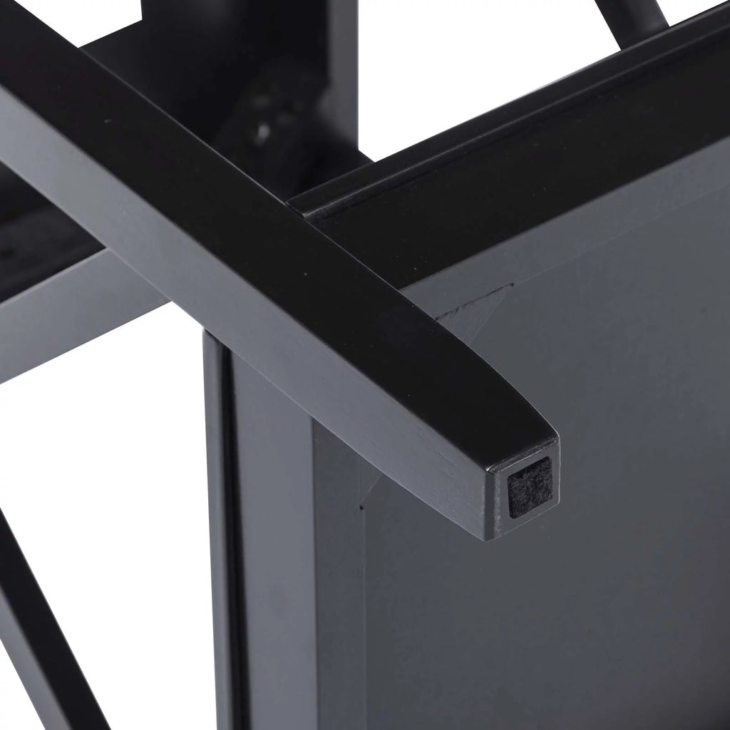 Black 2-Tier Wood End Table with Storage M323109