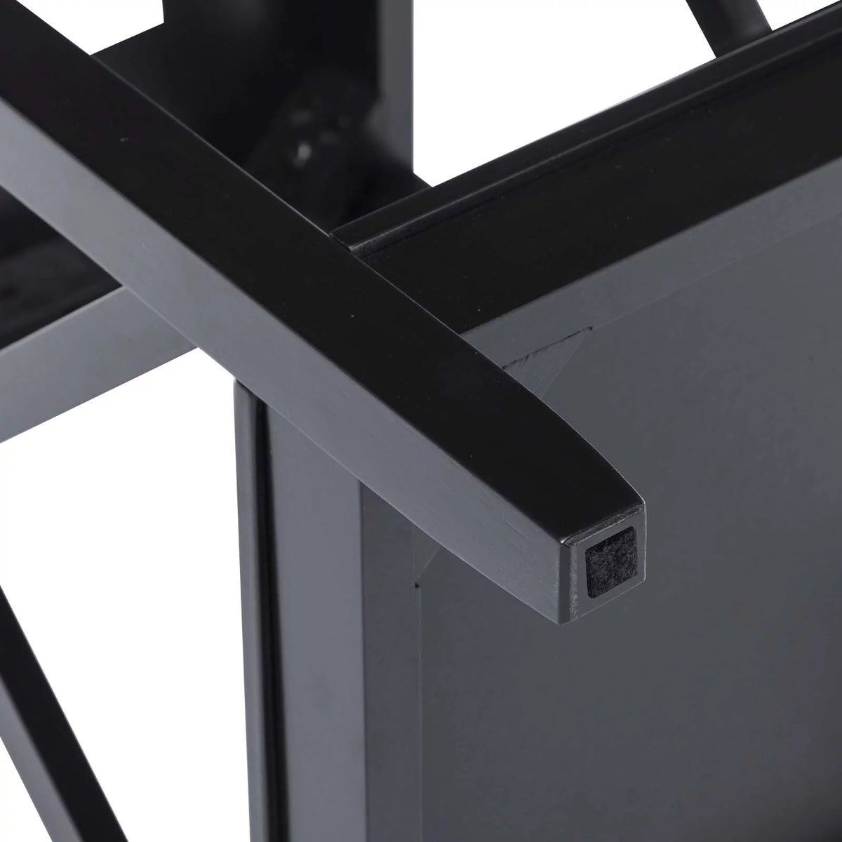 Black 2-Tier Wood End Table with Storage M323109