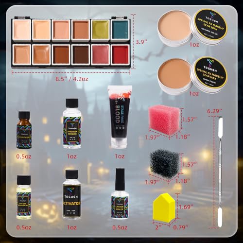 Halloween SFX Makeup Kit 12 Colors Face Body Painting H296