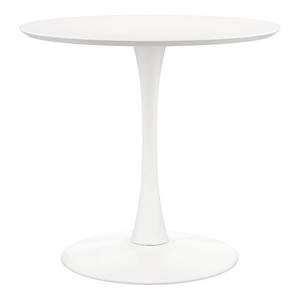 White 36" Mid-Century Wood Top Dining Table J380
