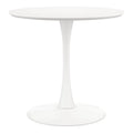White 36" Mid-Century Wood Top Dining Table J380