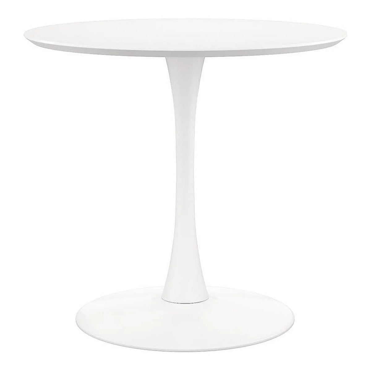 White 36" Mid-Century Wood Top Dining Table J380