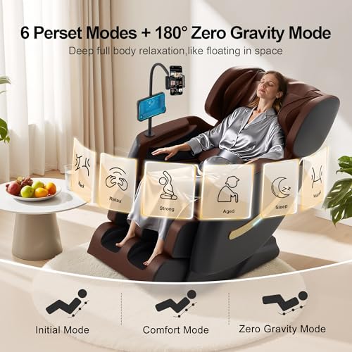 Zero Gravity Full Body Massage Chair with Heat and Footrest T96529