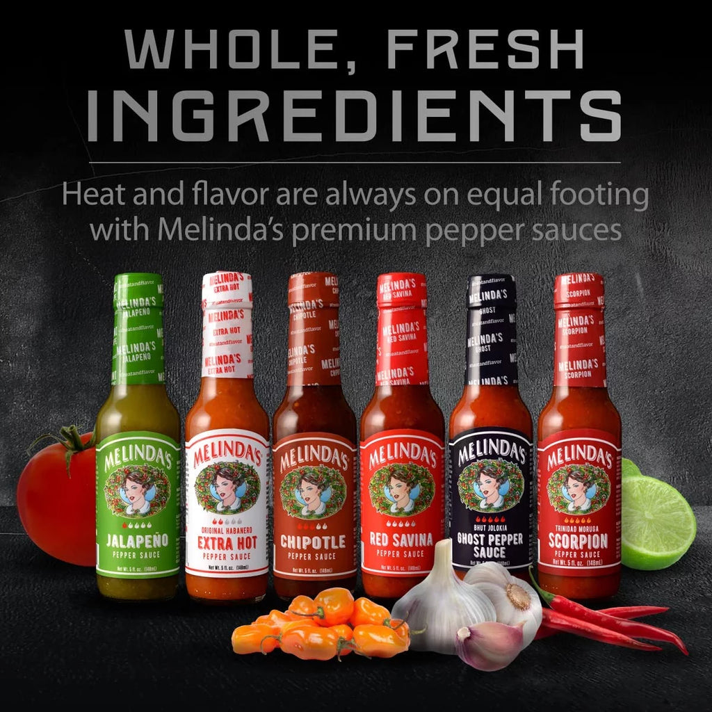 Extra Spicy Gourmet Hot Sauce Gift Set with Variety of Chile Peppers - 5 oz D248
