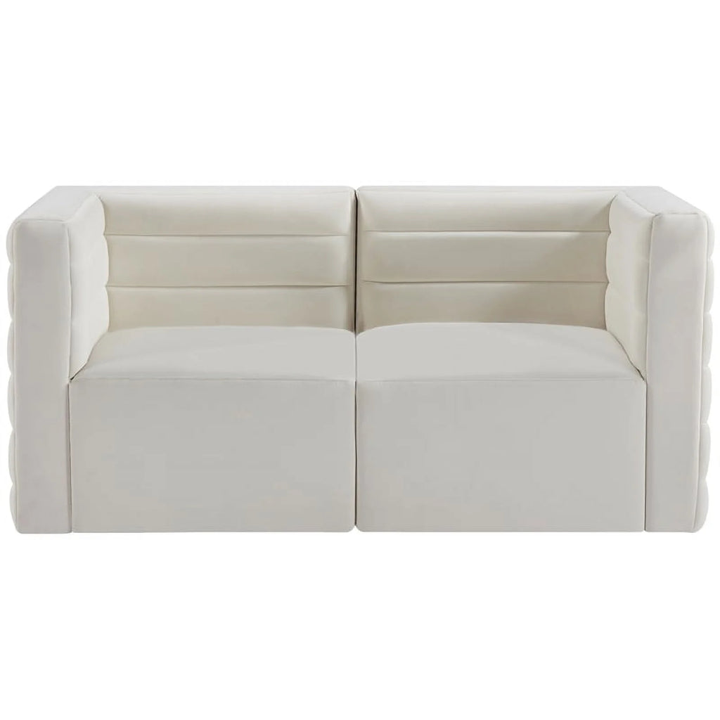 Cream Velvet Modular Sofa F963885