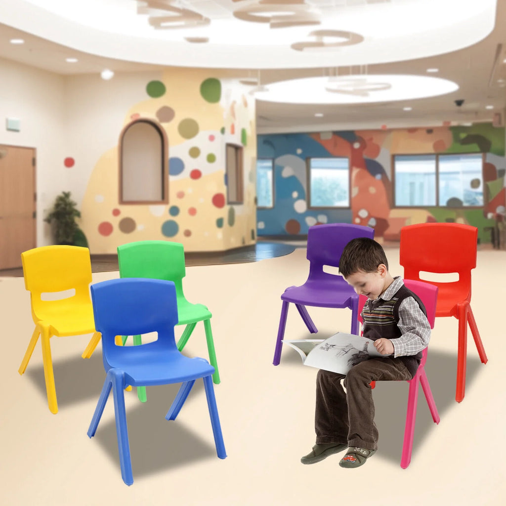 6 Pcs Kids Plastic Stackable Chairs N82049