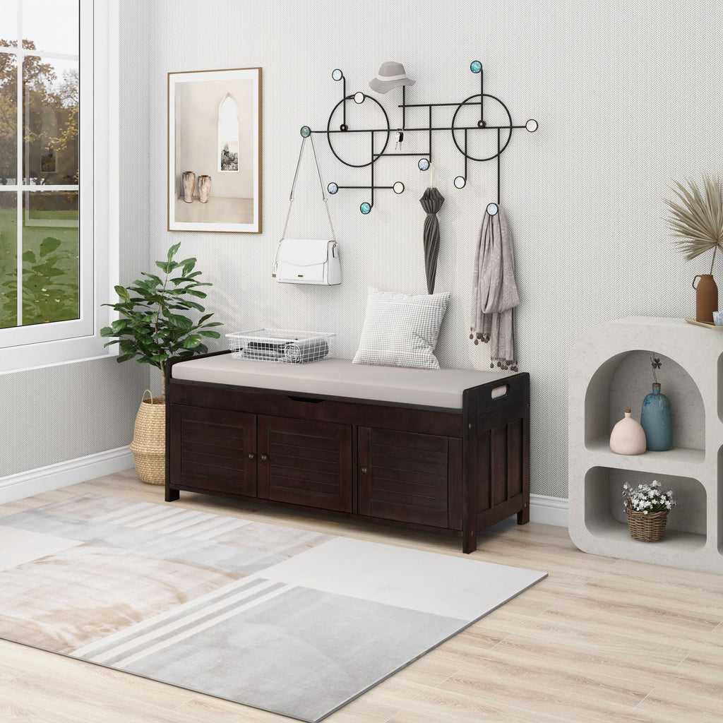 Espresso Storage Bench with Removable Cushion N5199