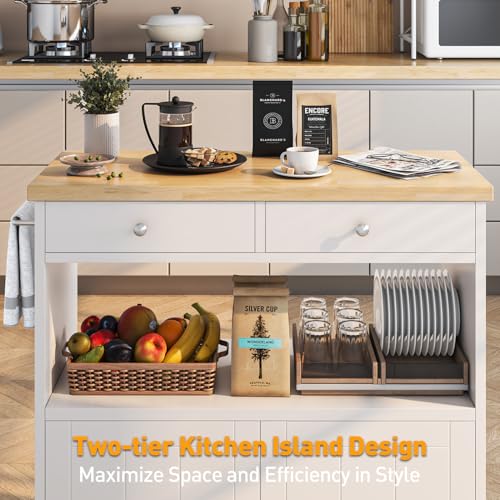 Black Rolling Kitchen Island with Storage Cabinet O99878