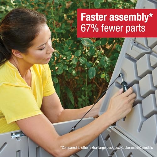 Extra Large Weather Resistant Resin Deck Box N7391