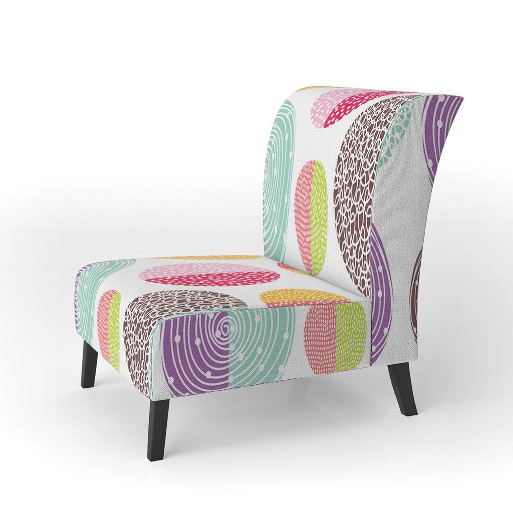 Multicolor Patterned Upholstered Accent Chair A71347