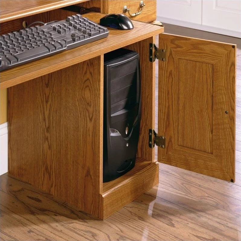 Small Wood Computer Desk with Hutch V9954