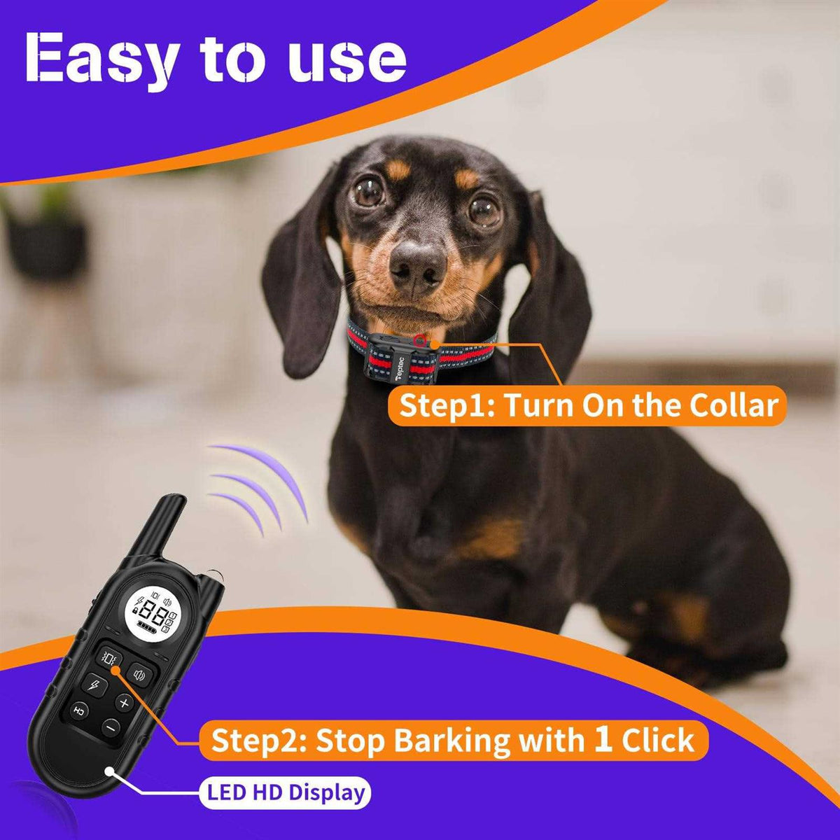 Smallest Lightest Anti Bark Training Collar for Small Dogs 5-15lbs V47745