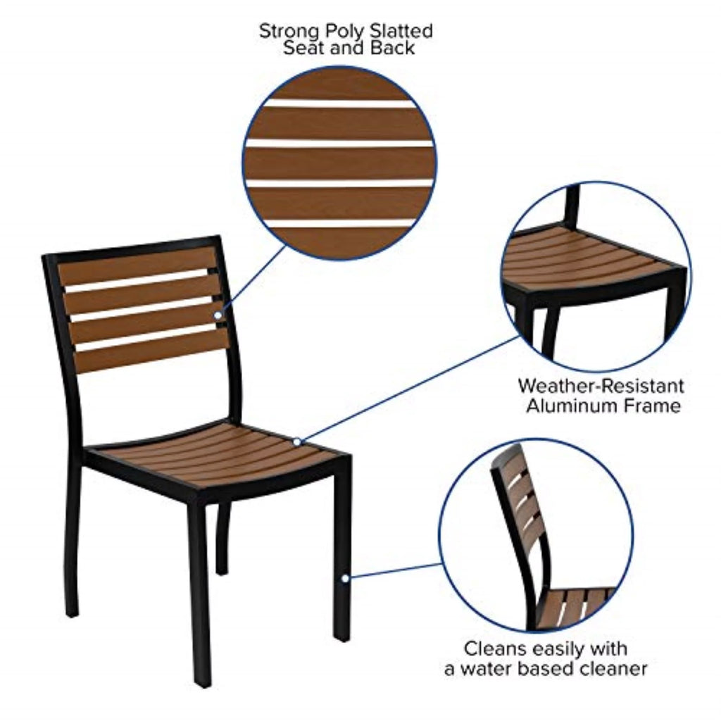 5-Piece Teak Patio Table and Chair Set N332640
