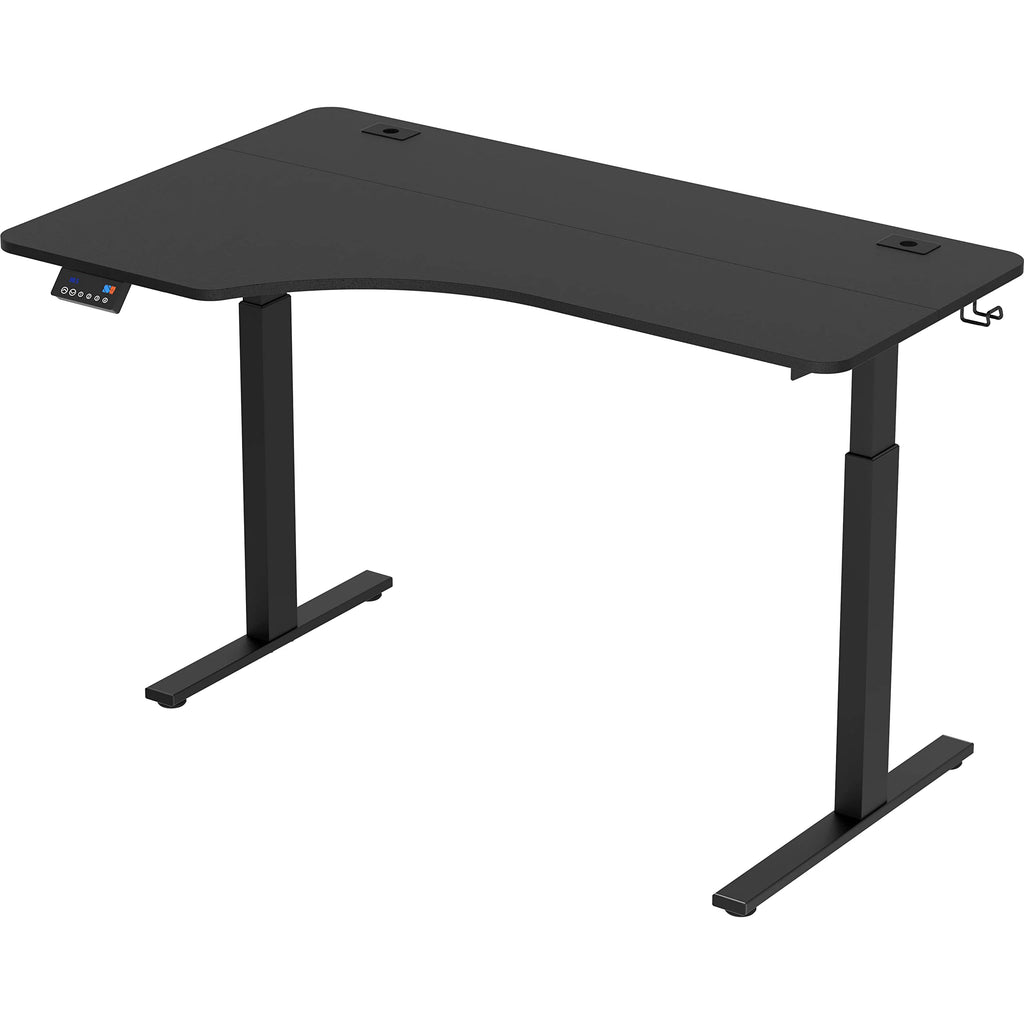 55-Inch L-Shaped Electric Height Adjustable Standing Desk, Black U2569