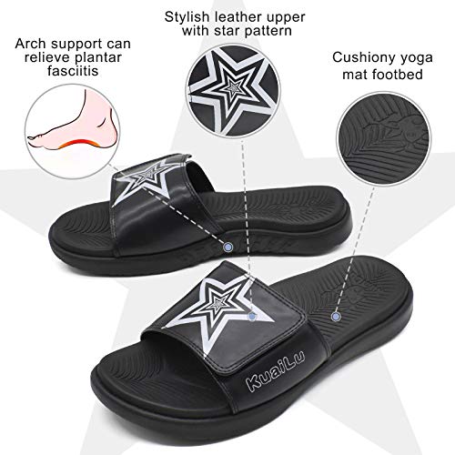 Mens Slides Sport Sandals with Arch Support Open Toe Size 7-15 U99574